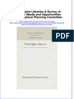 Philadelphia Libraries A Survey of Facilities Needs and Opportunities Bibliographical Planning Committee Online Ebook Texxtbook Full Chapter PDF