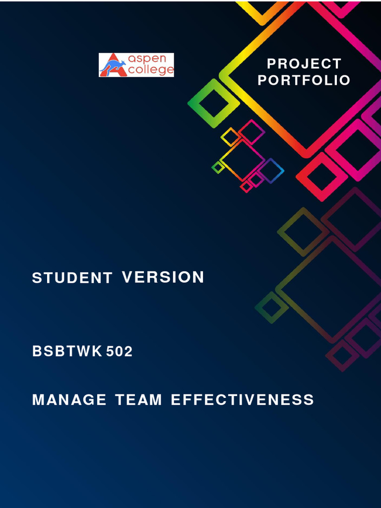 BSBTWK502 Project Portfolio | PDF | Collaboration | Innovation