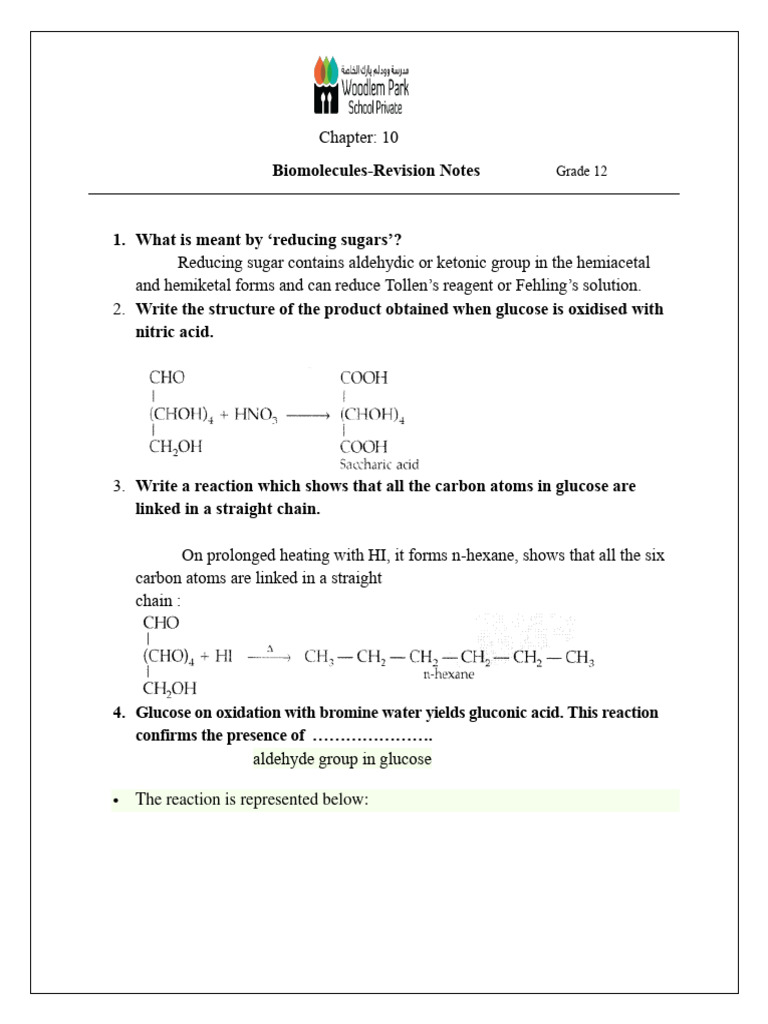 Biomolecules Revision Notes Download Free Pdf Amino Acid Dna