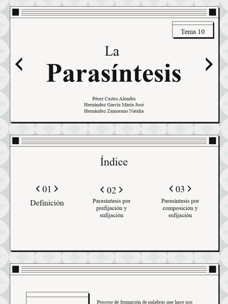 Tema 10 - La Parasíntesis | PDF | Verbo | Mecánica del lenguaje