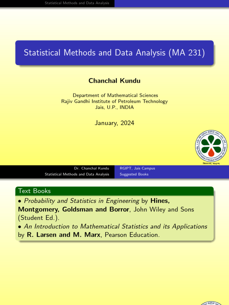 MA 231 Lec 1-3 | PDF | Experiment | Randomness
