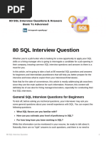 80 SQL Interview Question