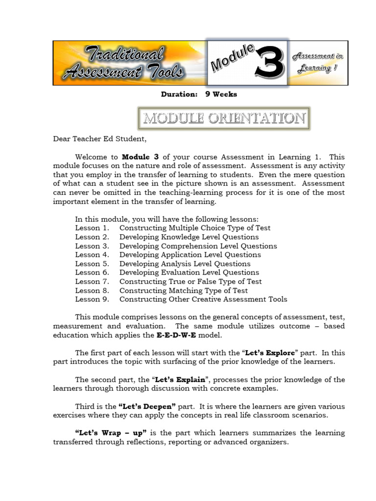 Guidelines for Constructing Assessments | PDF | Educational Assessment ...