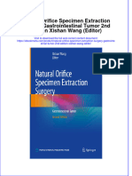 Ebook Natural Orifice Specimen Extraction Surgery Gastrointestinal Tumor 2Nd Edition Xishan Wang Editor Online PDF All Chapter