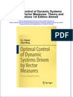 Download Optimal Control Of Dynamic Systems Driven By Vector Measures Theory And Applications 1St Edition Ahmed online ebook  texxtbook full chapter pdf 