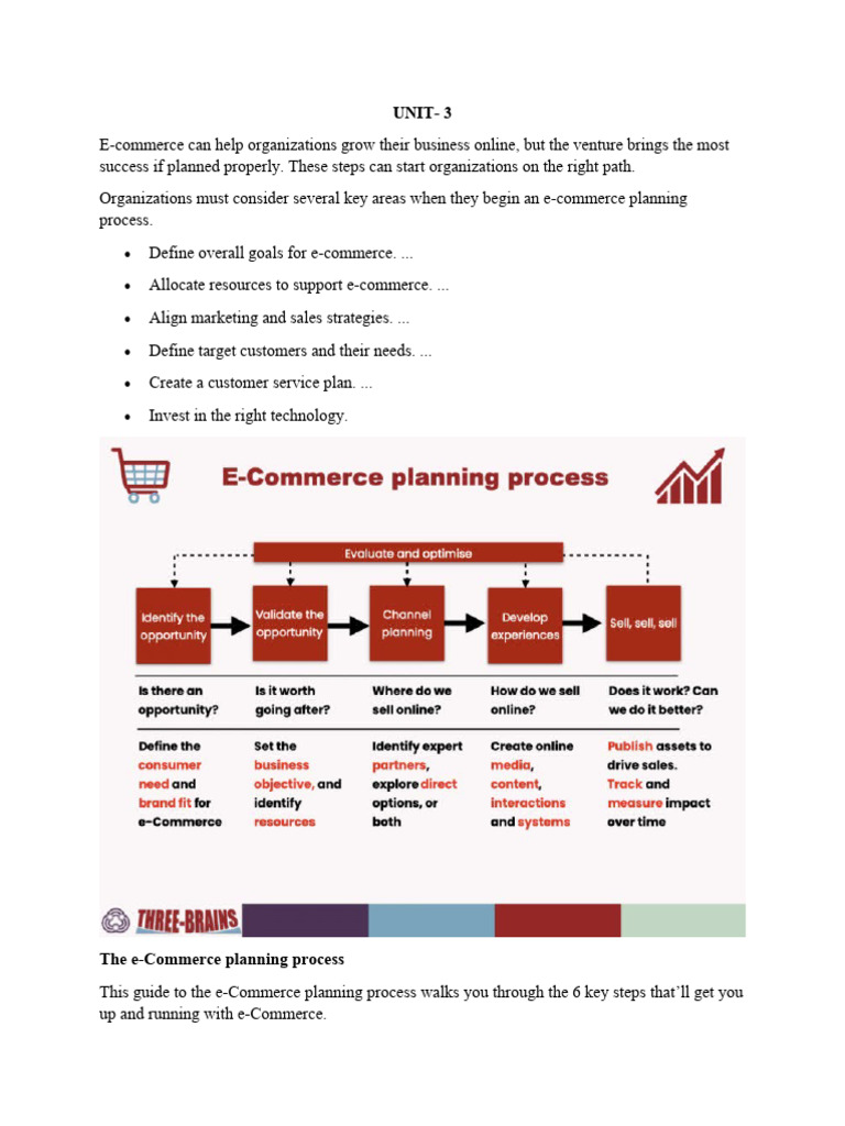 E-Commerce Planning: 6 Key Steps | PDF | E Commerce | Online Shopping