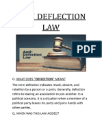 Anti Deflection Law