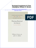 Planning Municipal Investment A Case Study of Philadelphia William H Brown Online Ebook Texxtbook Full Chapter PDF