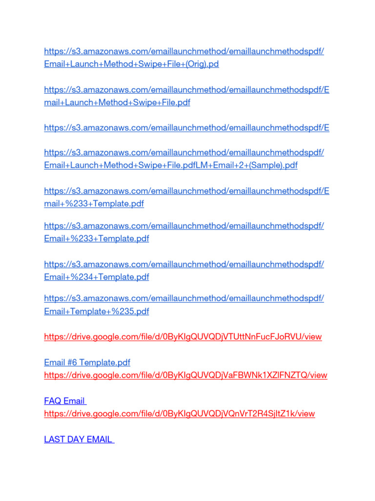 Product Launch Email Templates PDF