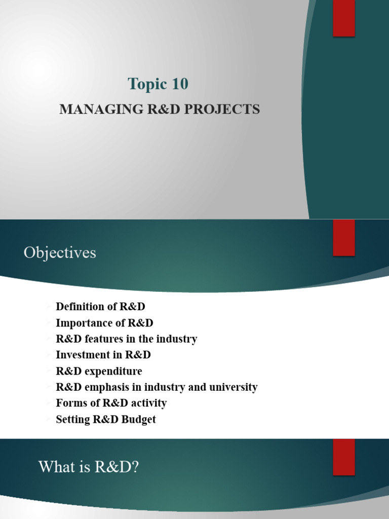 Managing R&D Projects: Key Insights | PDF | Research And Development ...