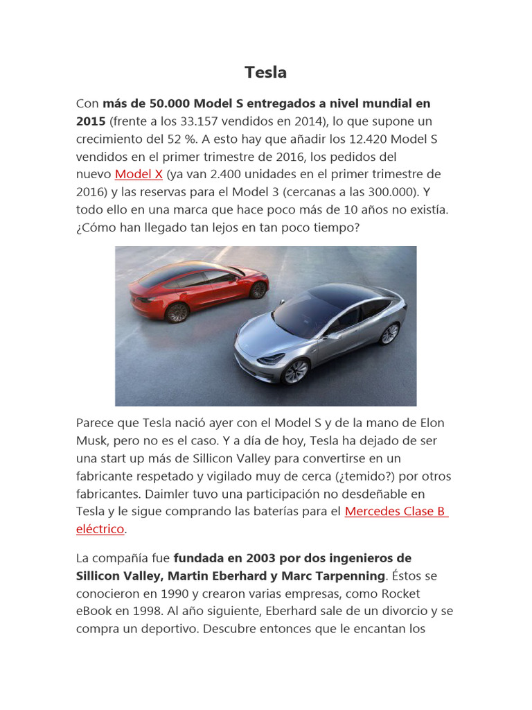 Caso Tesla | PDF | Elon Musk | Tesla Model S
