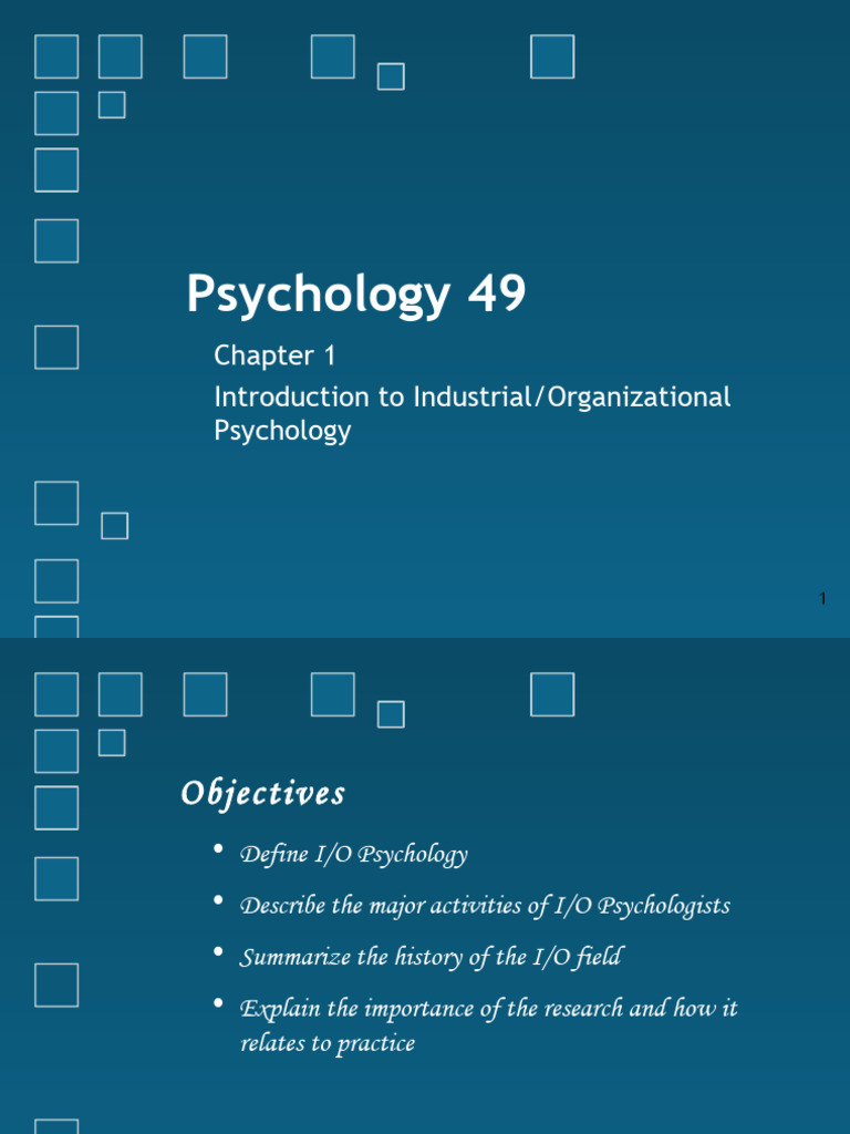 Chapter 1 Introduction To I-O Pschology | PDF | Industrial And ...