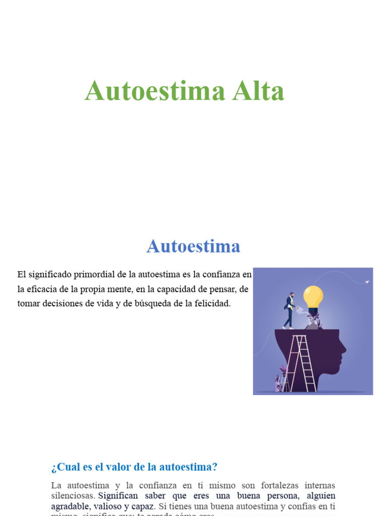Claves para Mejorar la Autoestima | PDF