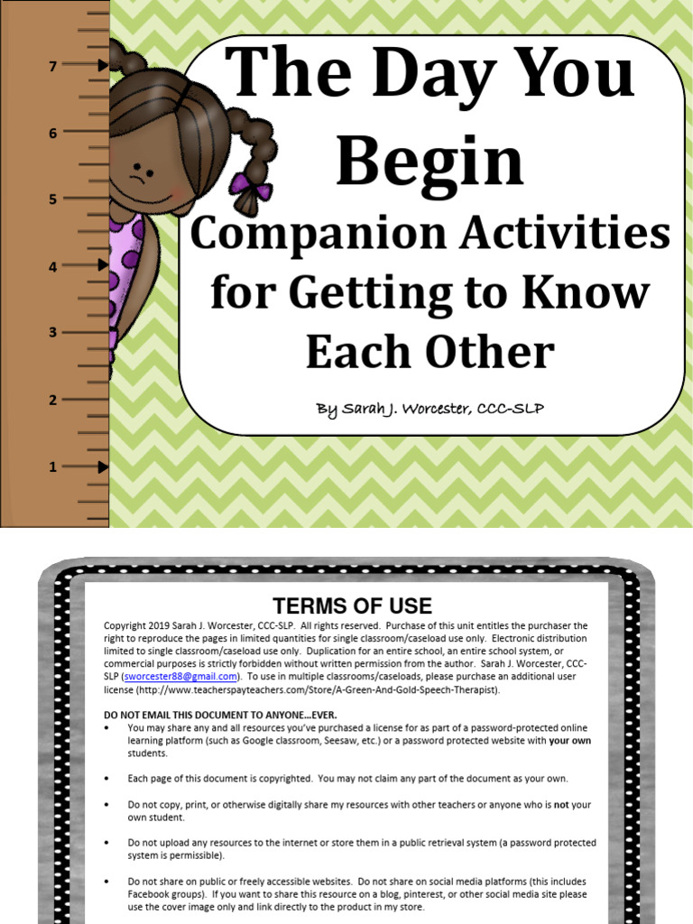 The day you begin companion activities for getting to know each other