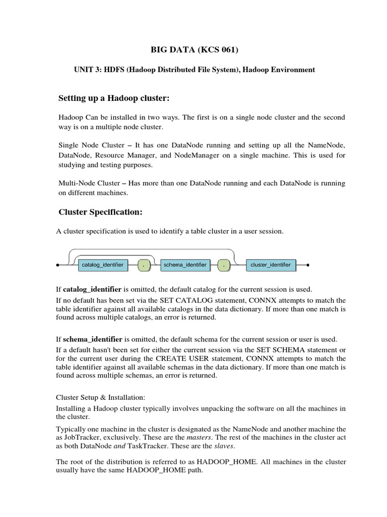 HDFS Setup and Administration Guide | PDF | Apache Hadoop | Computer ...