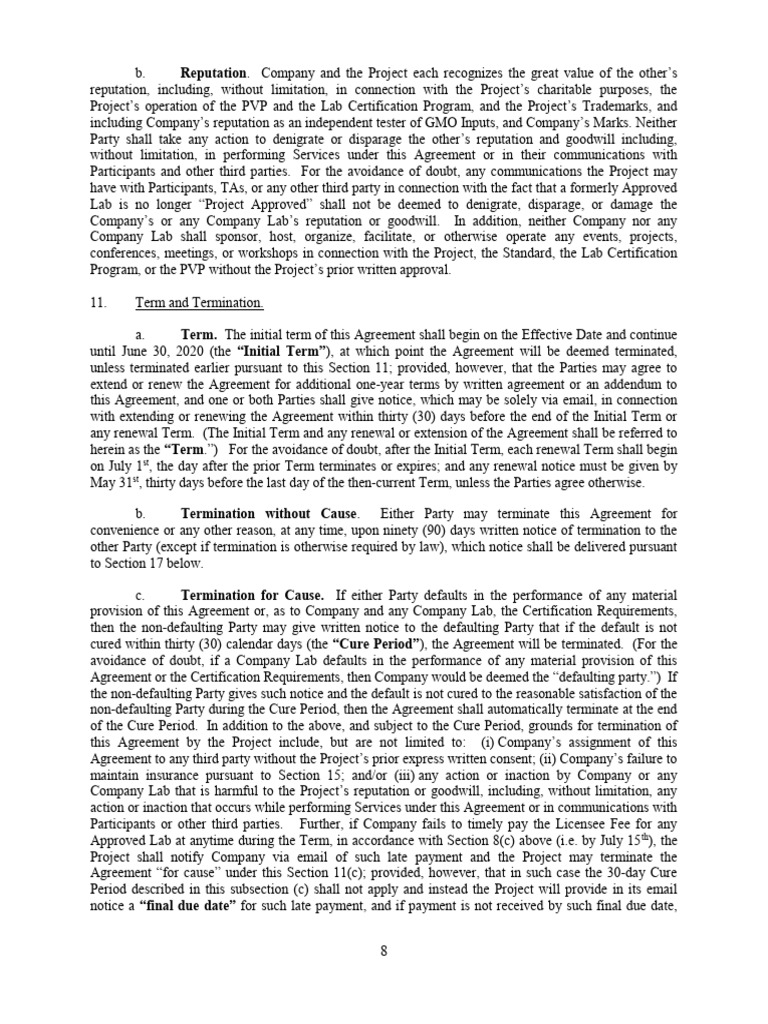Agreement on Reputation and Termination | PDF | Common Law | Private Law