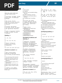 Gateway To The World b1 Workbook Answer Key 065440
