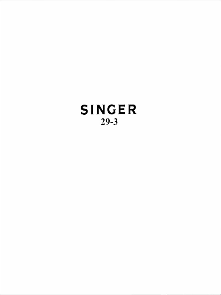 Singer 29 3 | PDF