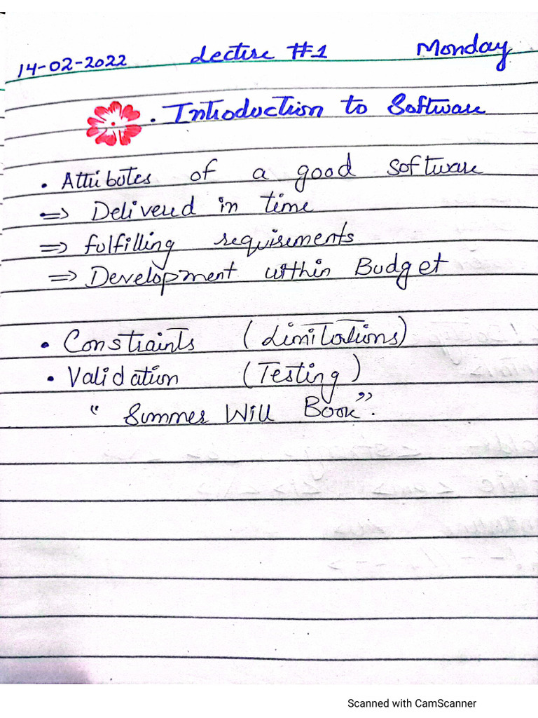 Software Engineering Lecture 1 Pdf