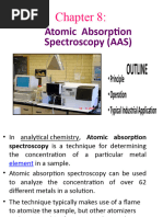 Chapter 8 Atomic Absorption Spectroscopy