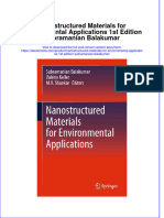Nanostructured Materials For Environmental Applications 1St Edition Subramanian Balakumar Online Ebook Texxtbook Full Chapter PDF