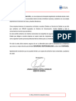 Carta Presentacion Grúa Roja S.R.L - 2021