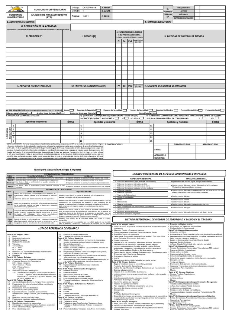 An lisis de trabajo seguro ats 1 modificado pdf contaminaci n