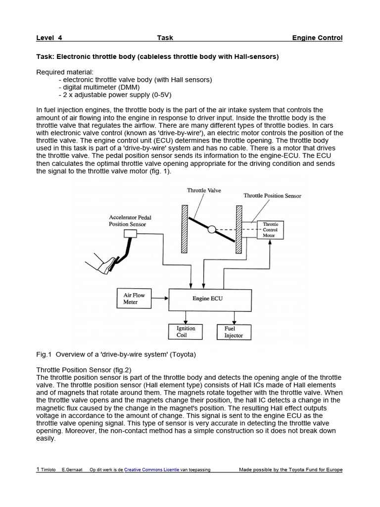 Electronic Throttle Body Testing Guide | PDF | Throttle | Voltage