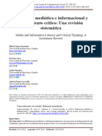 Educación Mediática e Informacional y Pensamiento Crítico: Una Revisión Sistemática