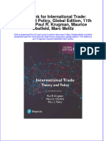 Test Bank For International Trade: Theory and Policy, Global Edition, 11th Edition, Paul R. Krugman, Maurice Obstfeld, Marc Melitz