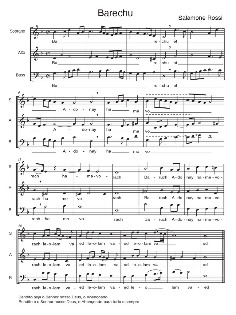Barechu - Score | PDF