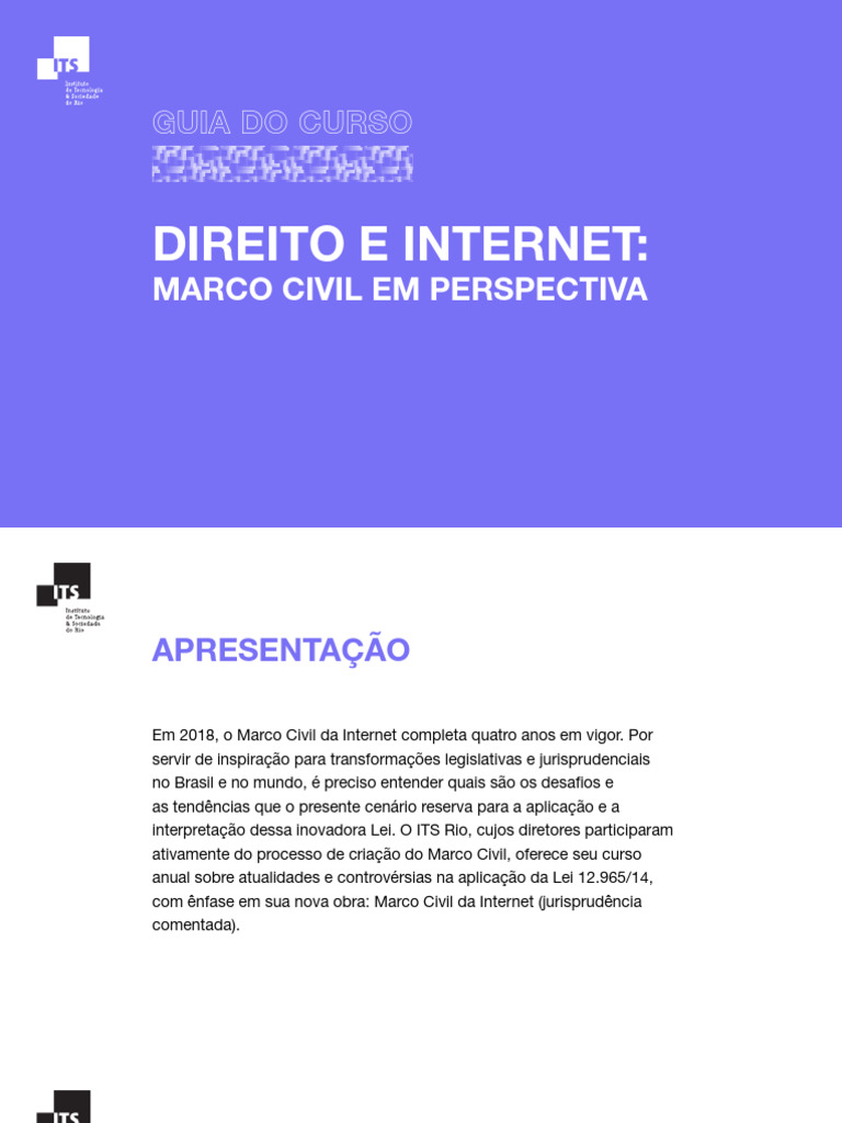 Curso Online: Marco Civil da Internet | PDF | Internet | Justiça
