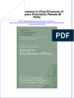 Ebook Priscian Answers To King Khosroes of Persia Lydus Priscianus Pamela M Huby Online PDF All Chapter