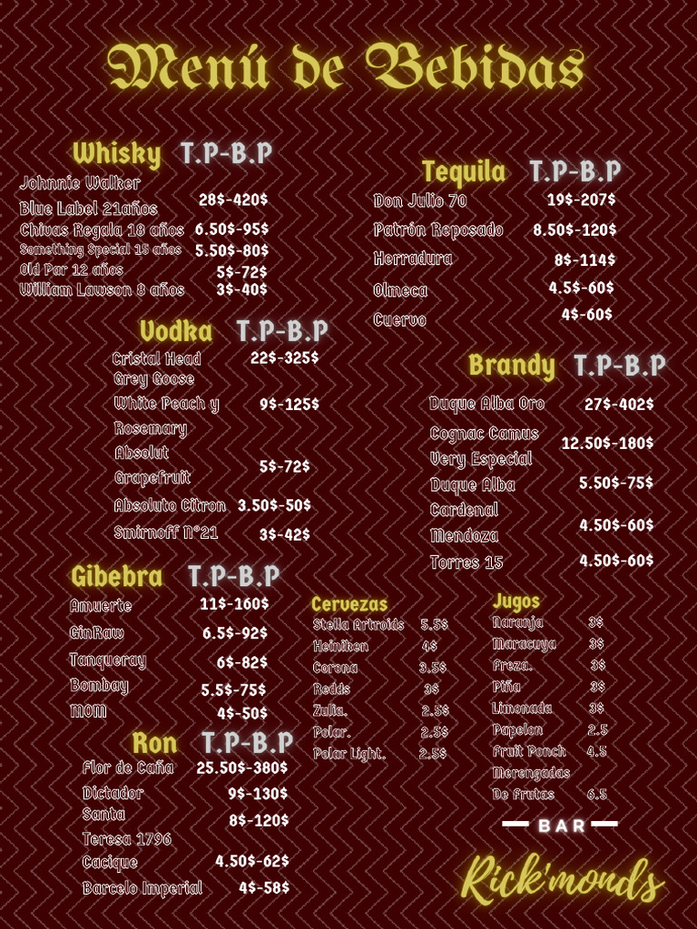 Menu de Bebidas - 20240518 - 042356 - 0000 | PDF