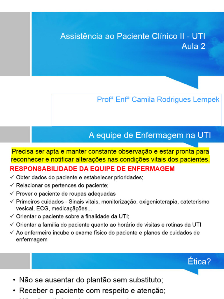 Aula2 uti download free pdf enfermagem unidade de tratamento