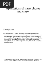 Applications of Smart Phones and Usage