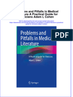 Problems and Pitfalls in Medical Literature A Practical Guide For Clinicians Adam L Cohen Online Ebook Texxtbook Full Chapter PDF