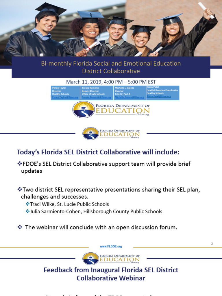 Florida SEL District Collaborative Update | PDF | Career & Growth