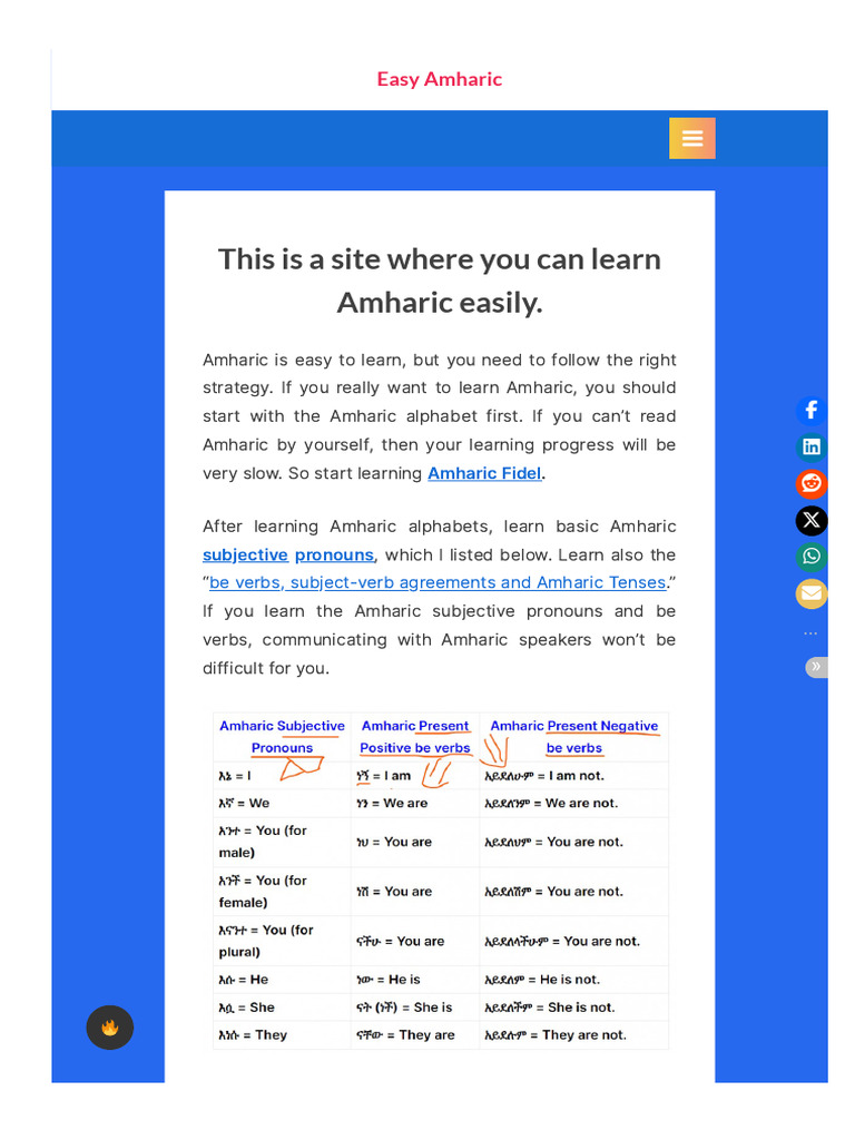 LEARN AMHARIC ONLINE visual data 2