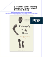 Philosophy As Drama Plato S Thinking Through Dialogue 1St Edition Hallvard Fossheim Editor Online Ebook Texxtbook Full Chapter PDF