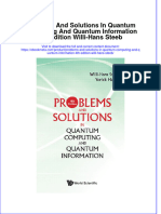 Ebook Problems and Solutions in Quantum Computing and Quantum Information 4Th Edition Willi Hans Steeb Online PDF All Chapter