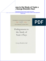 Download Prolegomena To The Study Of Yeats S Plays George Brandon Saul online ebook  texxtbook full chapter pdf 