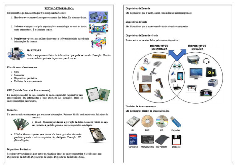 Hardware e Software na Informática | PDF | Hardware de computador ...