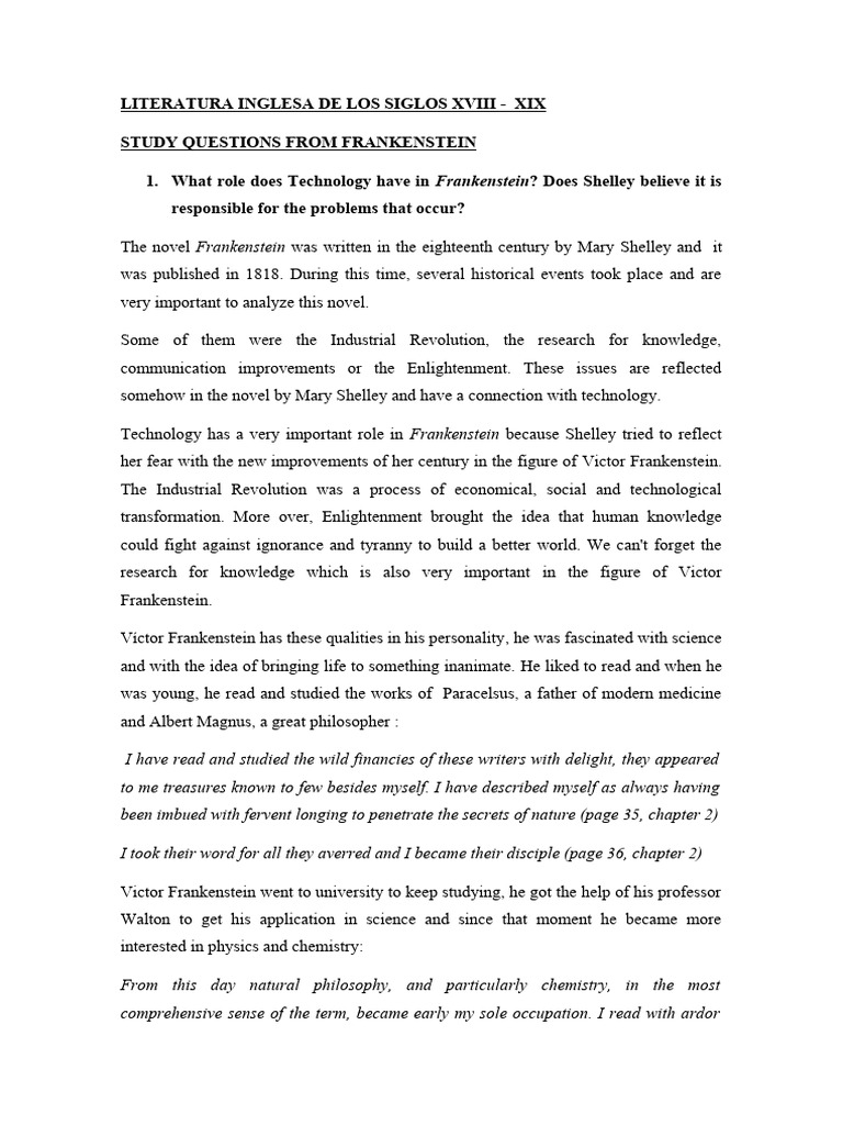 FRANKENSTEIN STUDY GUIDE ANSWERS visual data 6