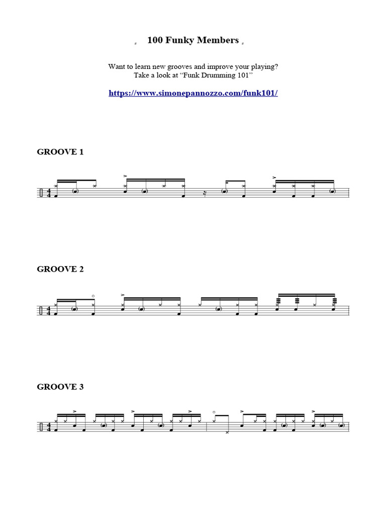 Funk Drumming 101: Learn New Grooves | PDF