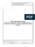 PROC-IBR-GER-014-2016-Licenciamento Ambiental Atividades Sujeitas Ao Licenciamento Ambiental e Os Tipos e Finalidades Das Licenças Ambient