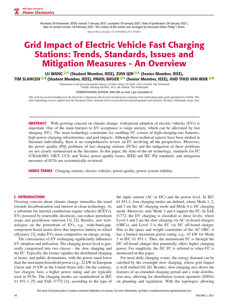 Wang2021grid Grid - Impact - of - Electric - Vehicle - Fast - Charging ...