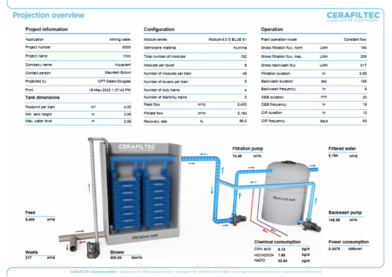 Inco Mining Water Filtration Project Details | PDF | Filtration | Chemistry