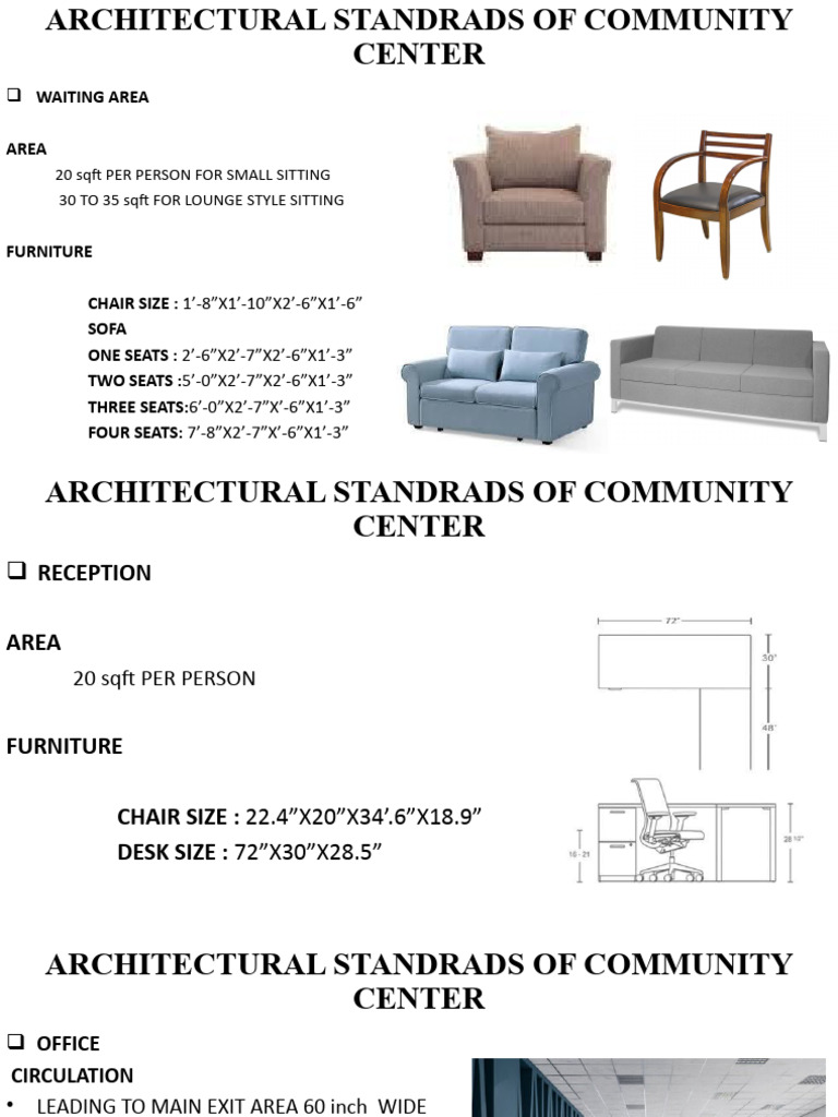 Community Center Architectural Standards | PDF | Chair | Manufactured Goods