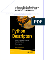 Ebook Python Descriptors Understanding and Using The Descriptor Protocol 2Nd Edition Jacob Zimmerman Online PDF All Chapter